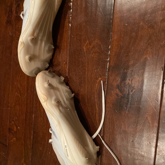 Adidas White and Gray Spiked Cleats - Picture 4 of 6